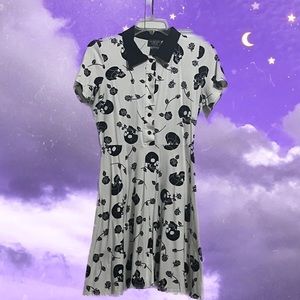 SKULLS AND ROSES VINTAGE STYLE DRESS